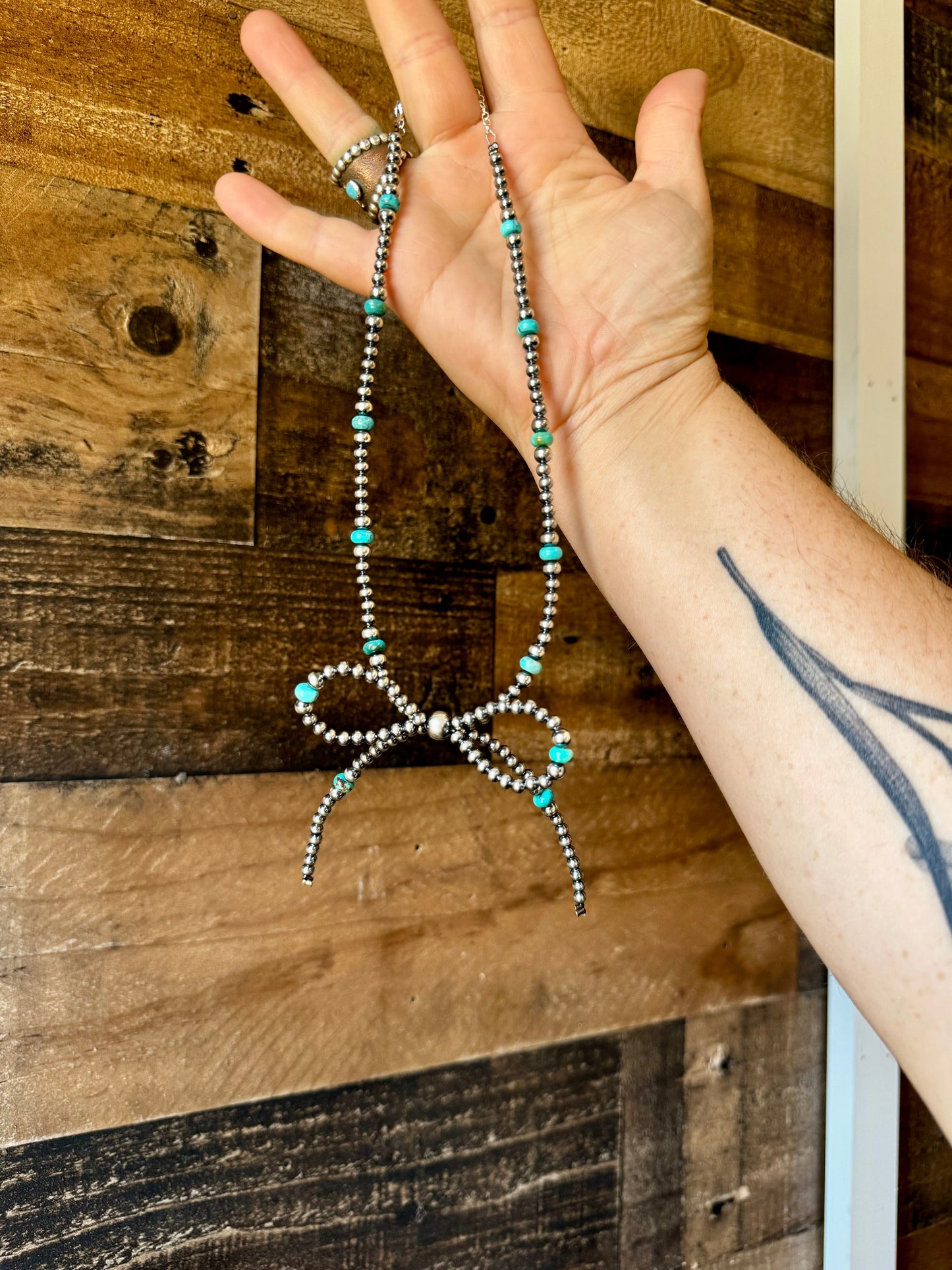 15” Turqoise Bow Necklace