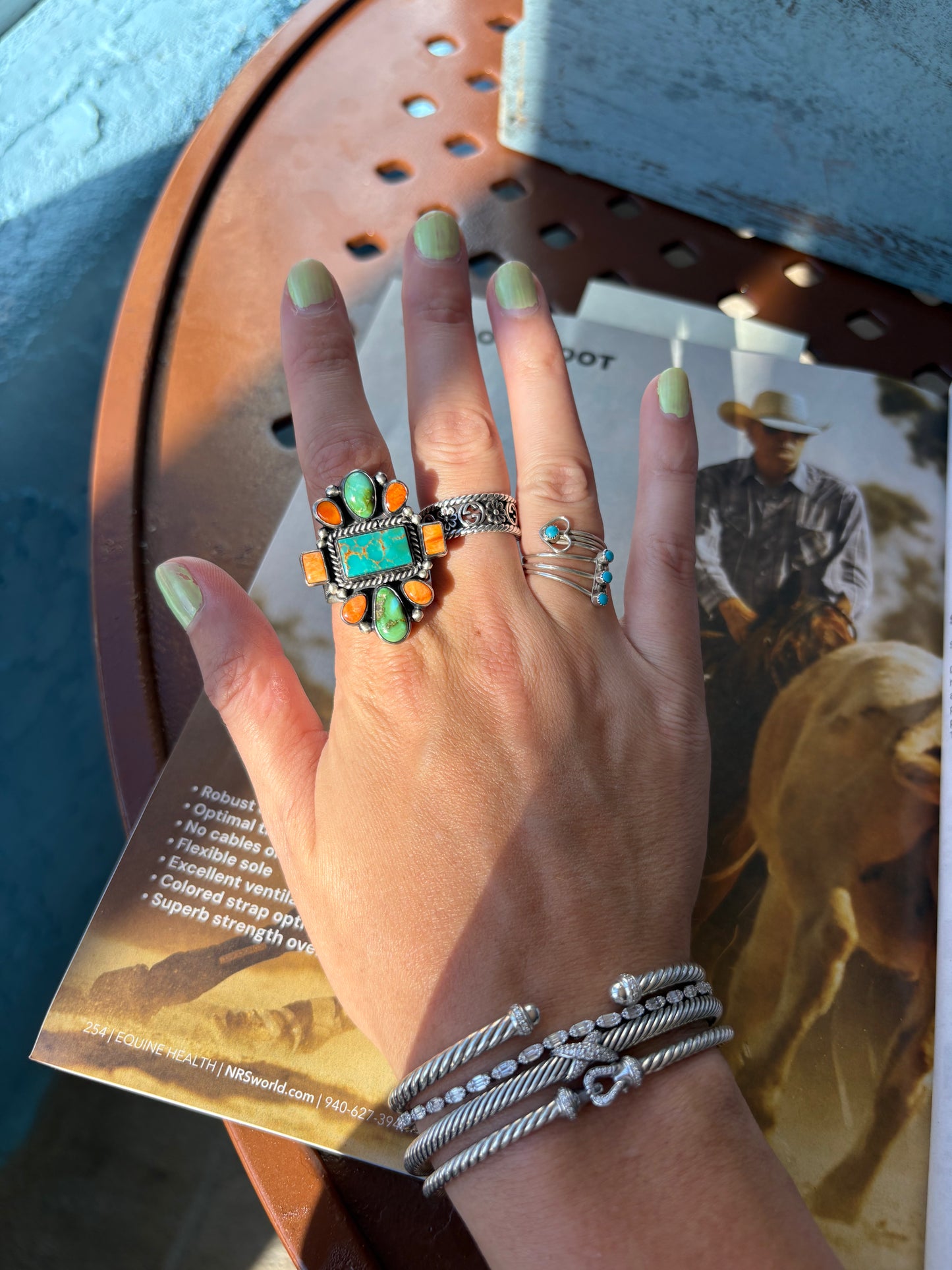 MARKET FIND #28 - BERNYSE CHAVEZ MULTI STONE RING SIZE 9