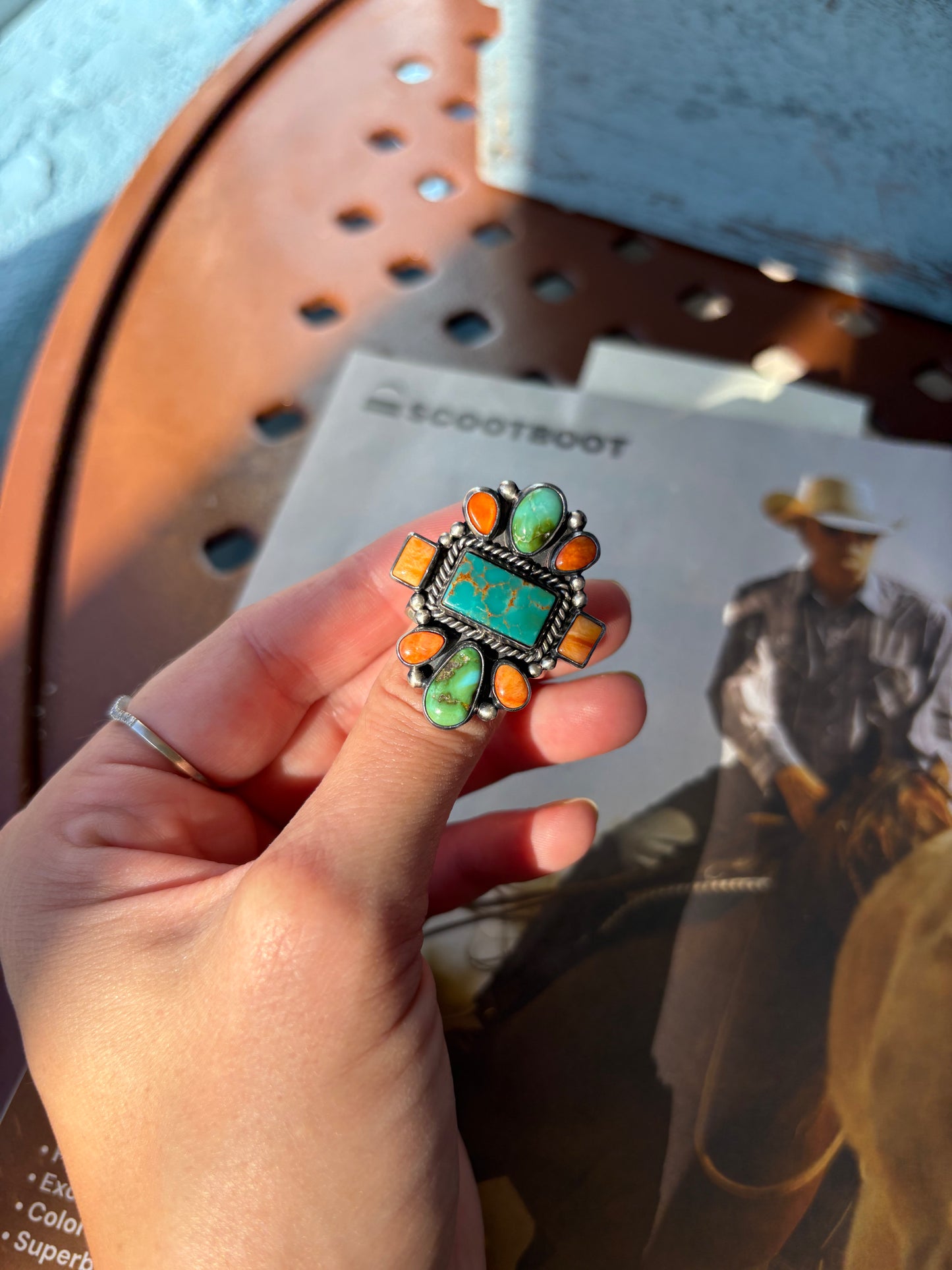MARKET FIND #28 - BERNYSE CHAVEZ MULTI STONE RING SIZE 9