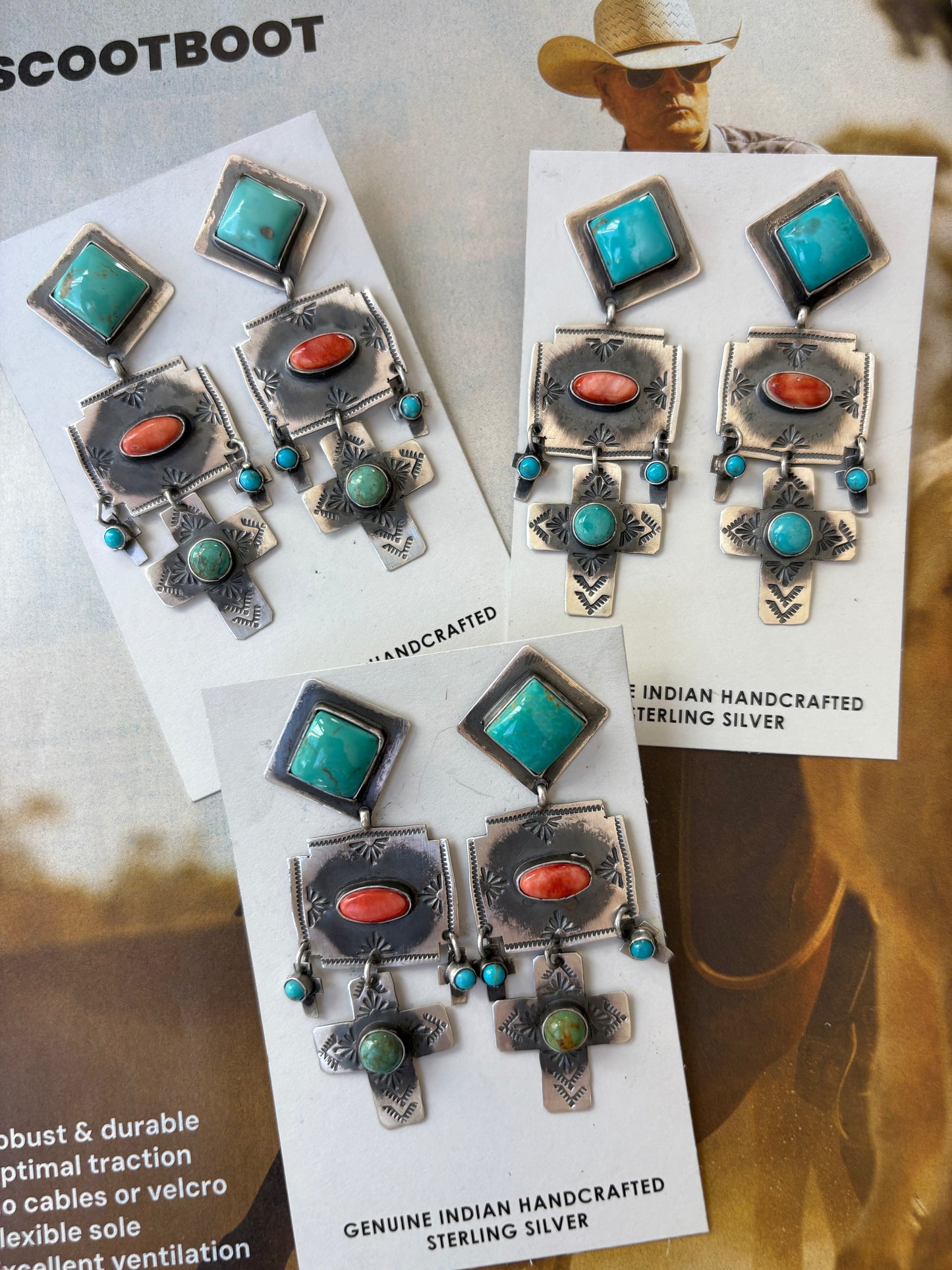 MARKET FIND #30 - RITA LEE SPINY & TURQ EARRINGS