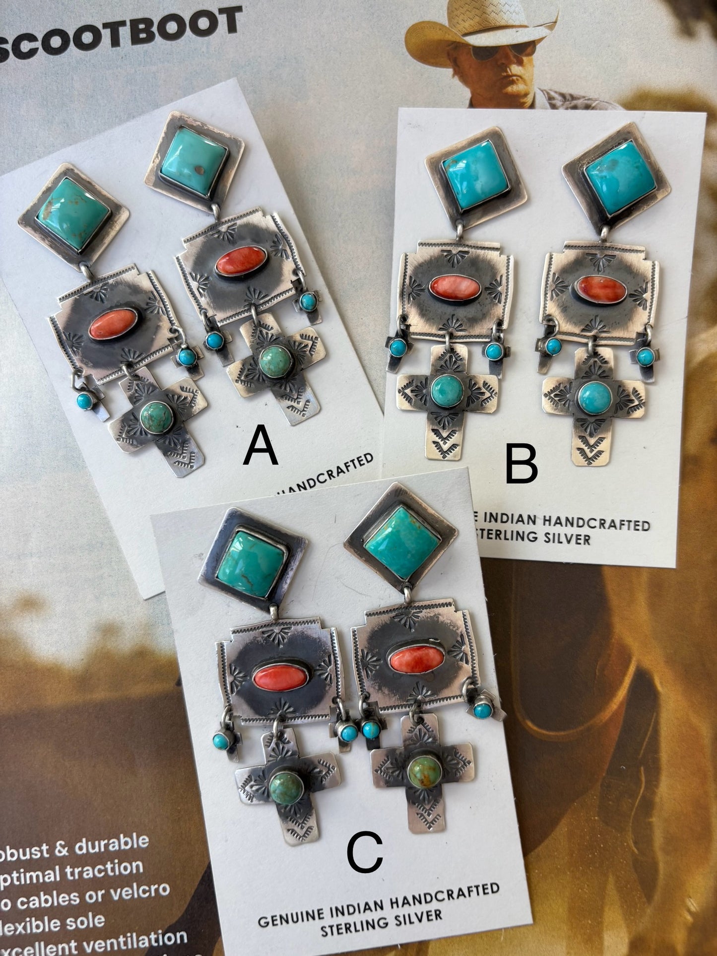 MARKET FIND #30 - RITA LEE SPINY & TURQ EARRINGS