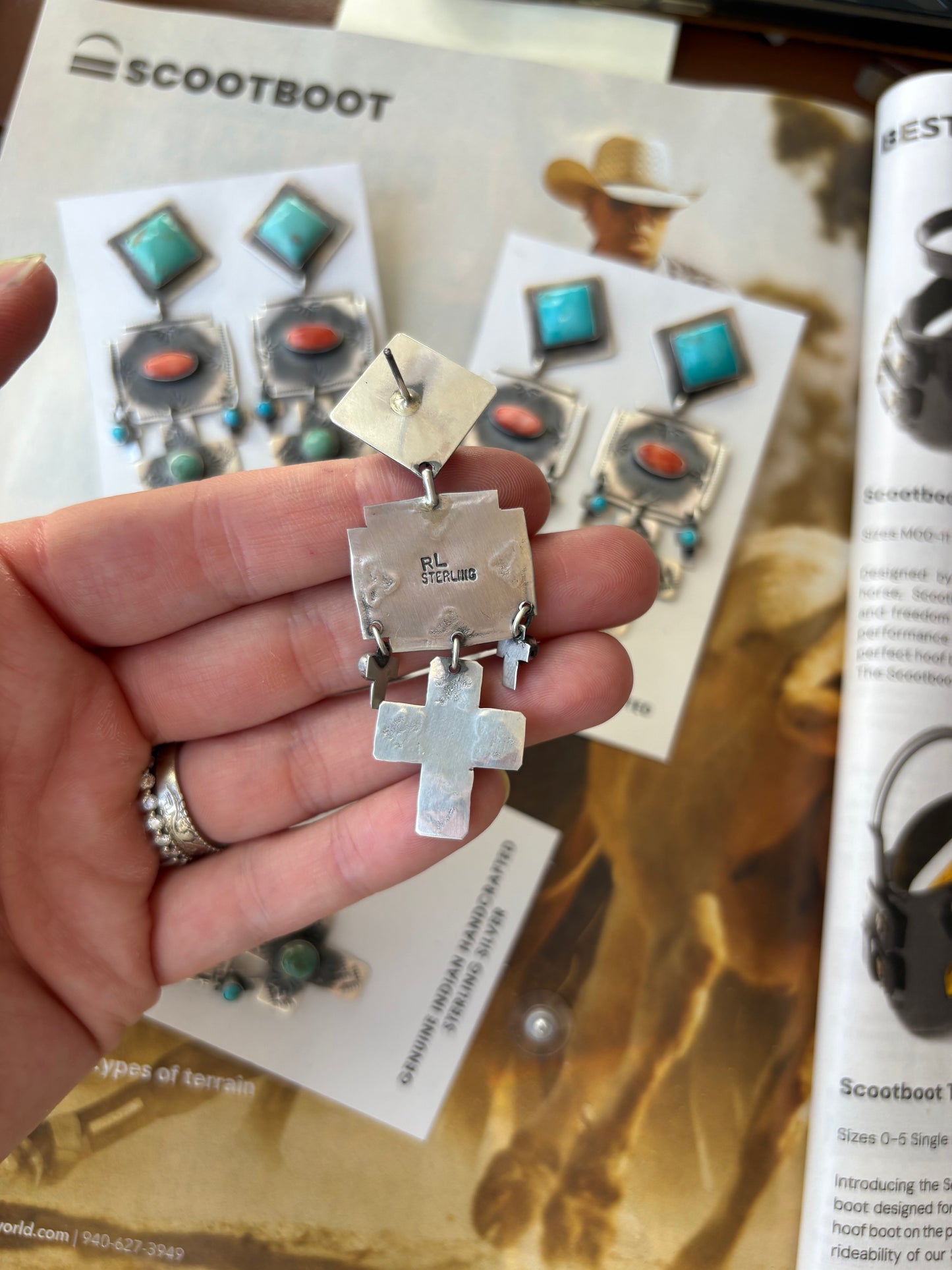 MARKET FIND #30 - RITA LEE SPINY & TURQ EARRINGS