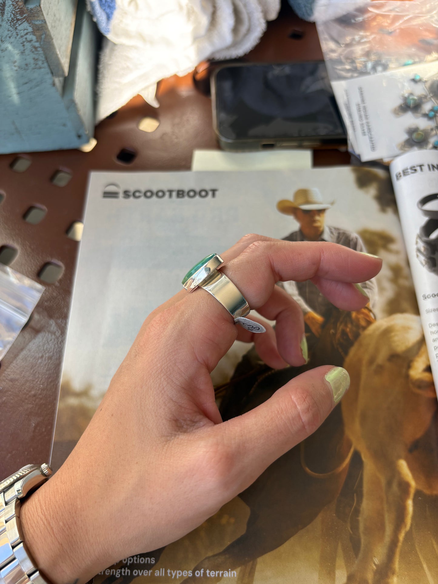 MARKET FIND #3 - LORETTA DELGARITO KINGMAN HEART RINGS