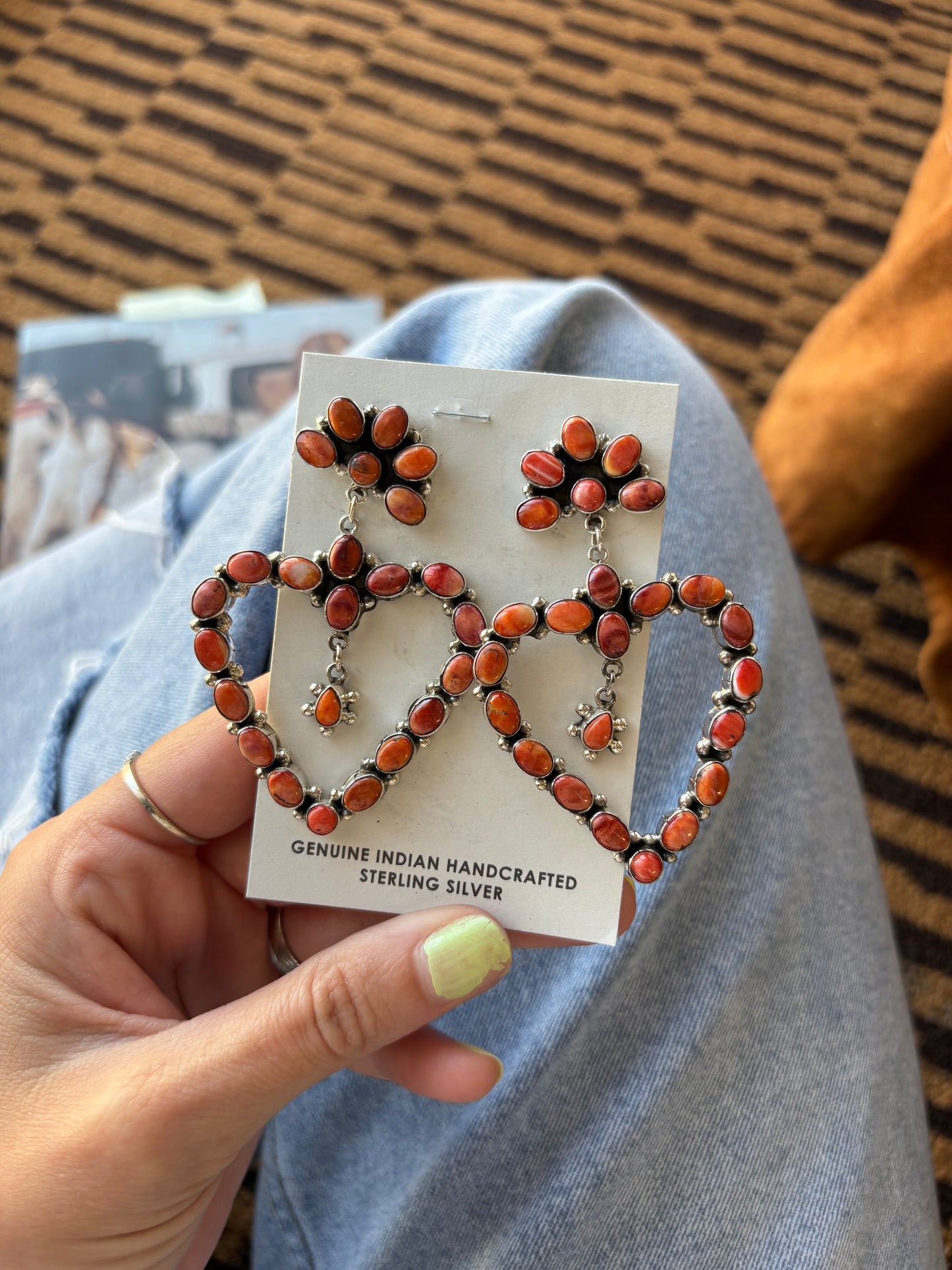 MARKET FIND #38 - RED SPINY HEART DANGLES