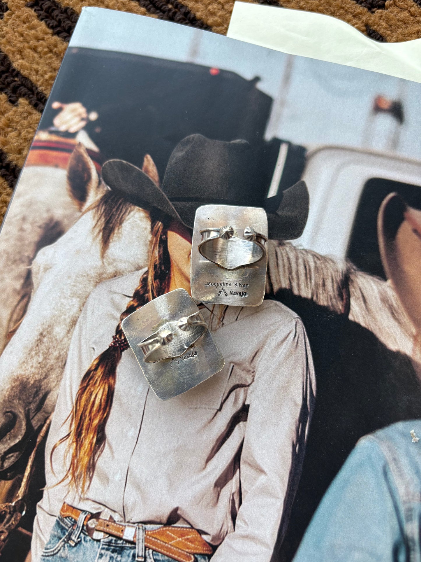 MARKET FIND #36 - JACQUELINE SILVER ADJ SQUARE RINGS