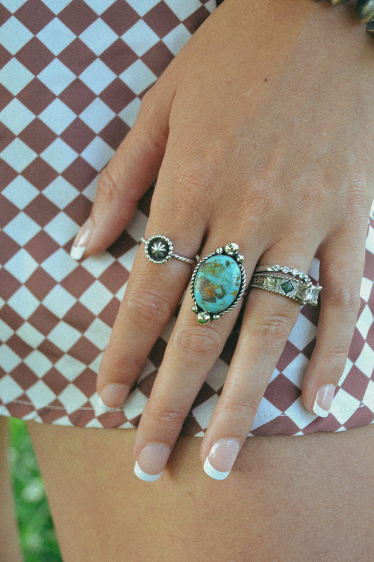 adjustable turquoise ring