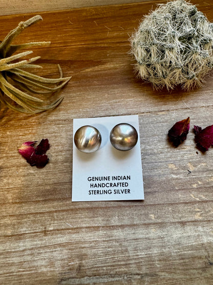 20 mm Sterling silver pearls stud earrings