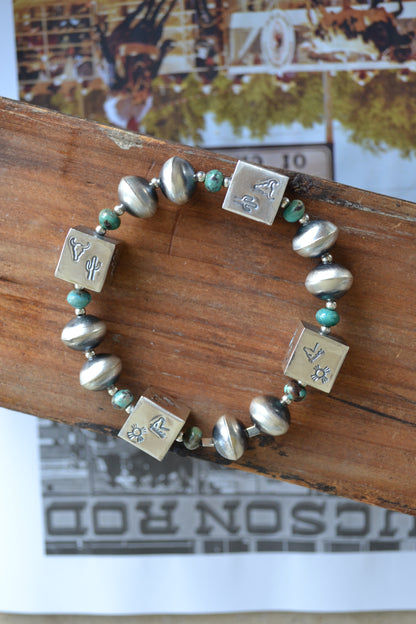 sharon cooley 14mm navajo pearl stretch bracelet