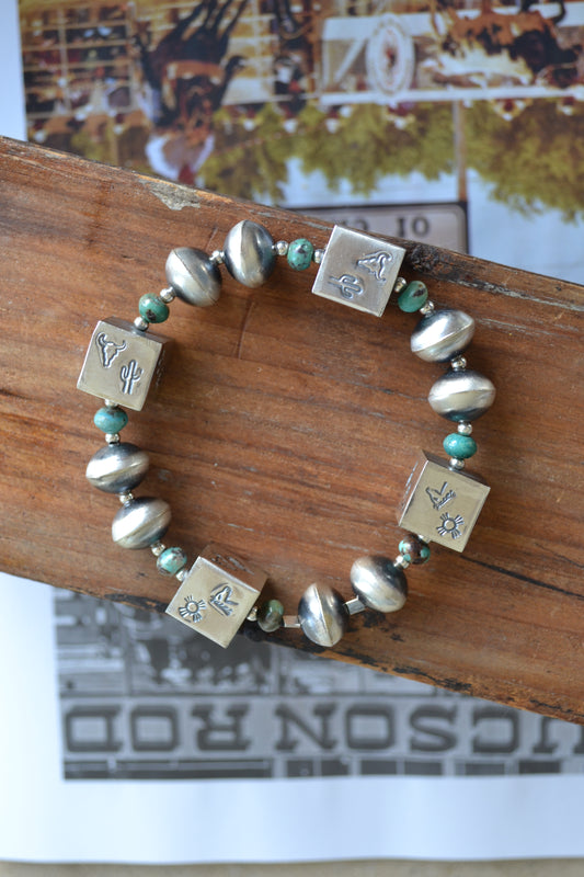 sharon cooley 14mm navajo pearl stretch bracelet