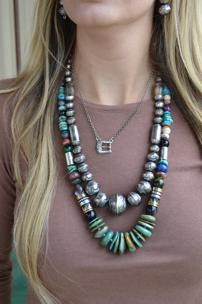 The Lil' Buckle Necklaces (Available in Pink Conch, Turquoise, & Plain Silver)