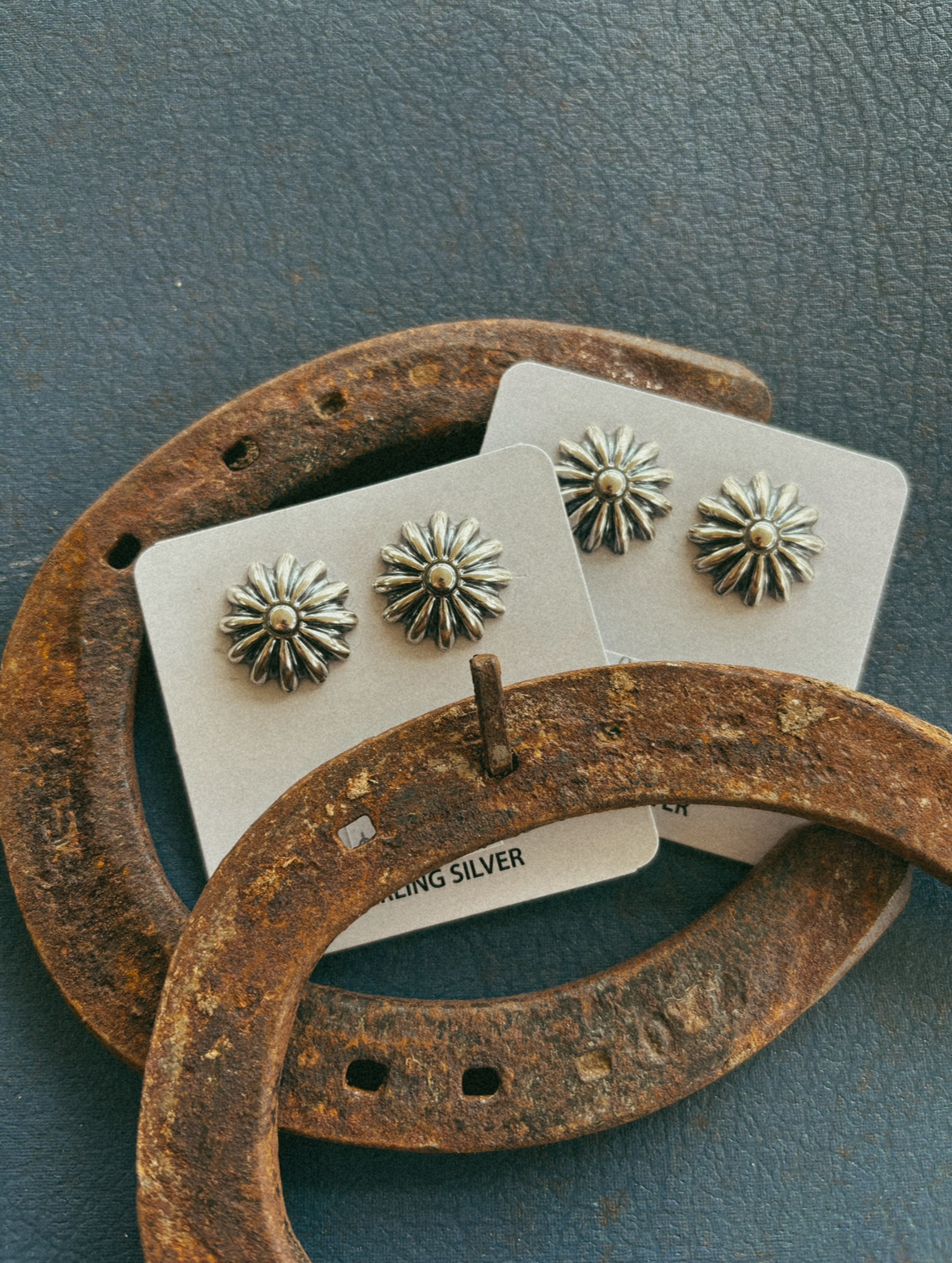 sterling silver concho studs