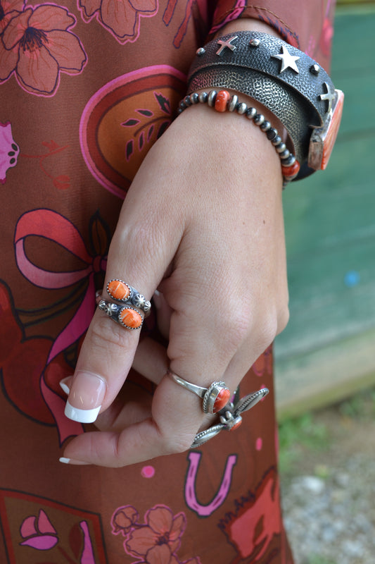 The Della Adjustable Ring in Spiny