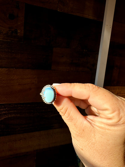 Ring size 7 - Golden Hill turquoise and sterling silver