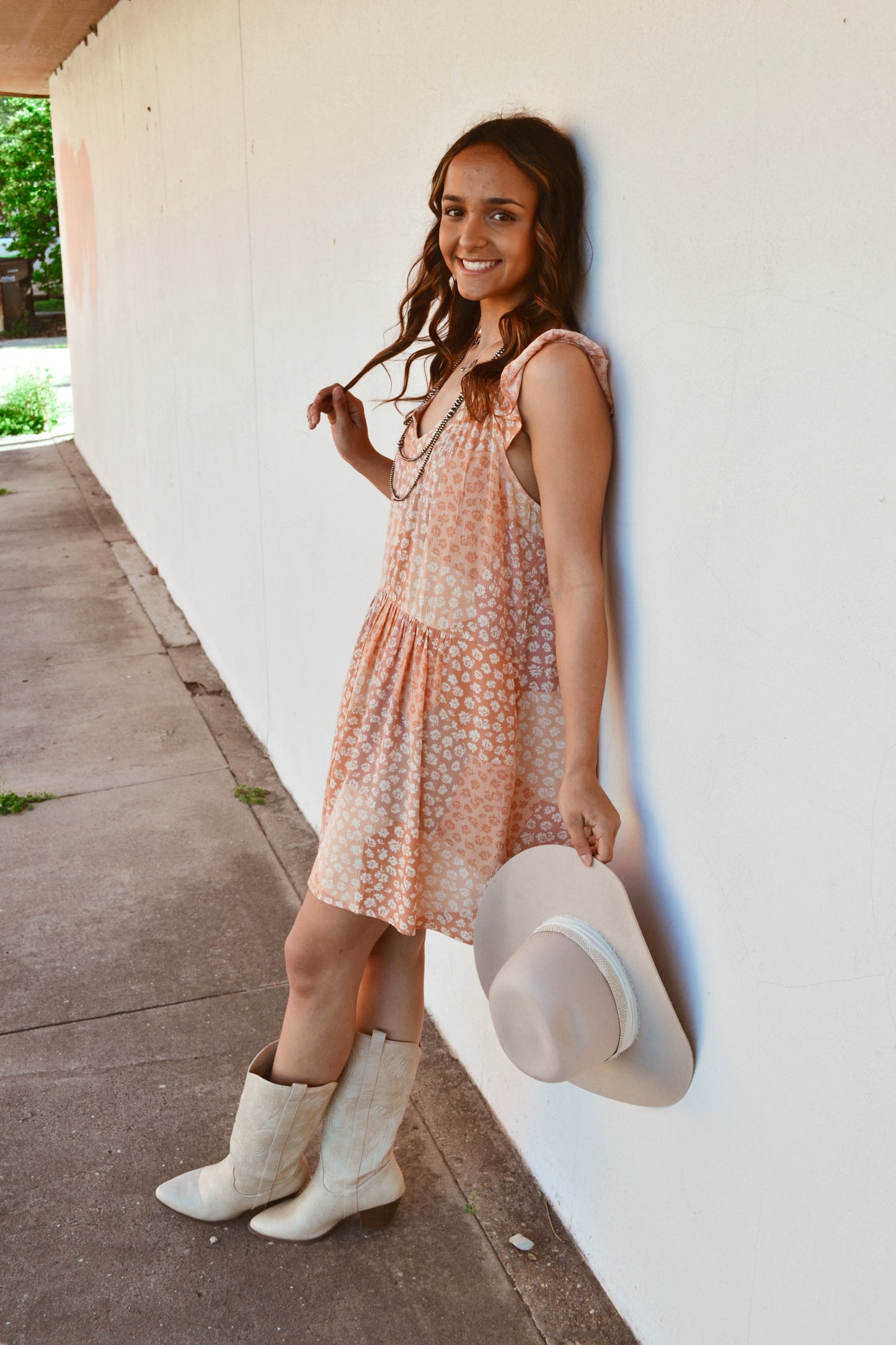 The Ava Dress in Coral MEDIUM