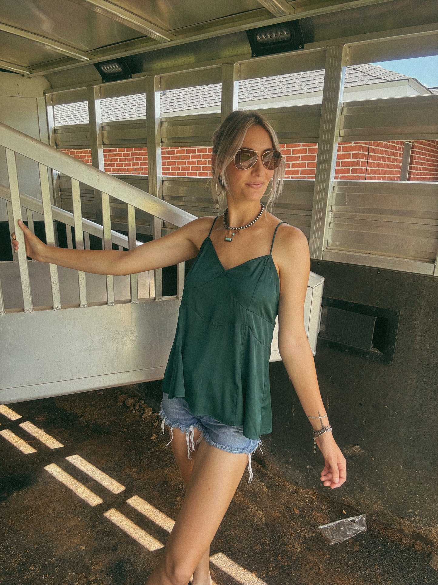 The Sutton Top in Emerald