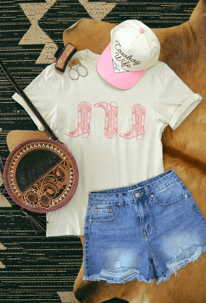 Cowgirl boot graphic tee 