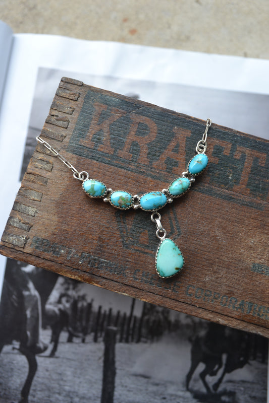 LIVE SALE #52 - HANDMADE TURQ BAR NECKLACE