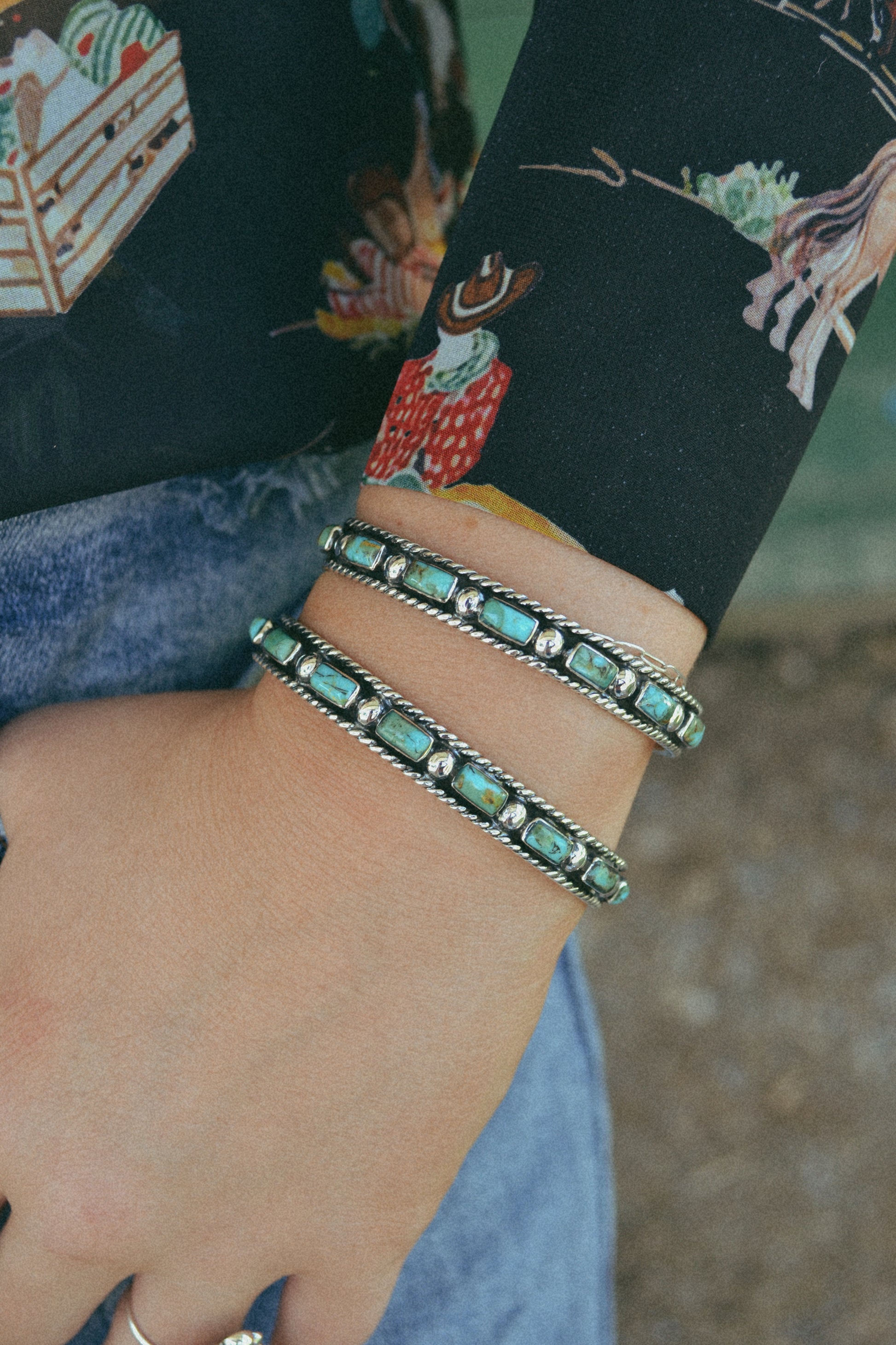 adjustable turquoise cuff bracelet
