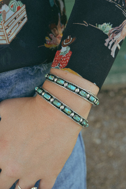 adjustable turquoise cuff bracelet