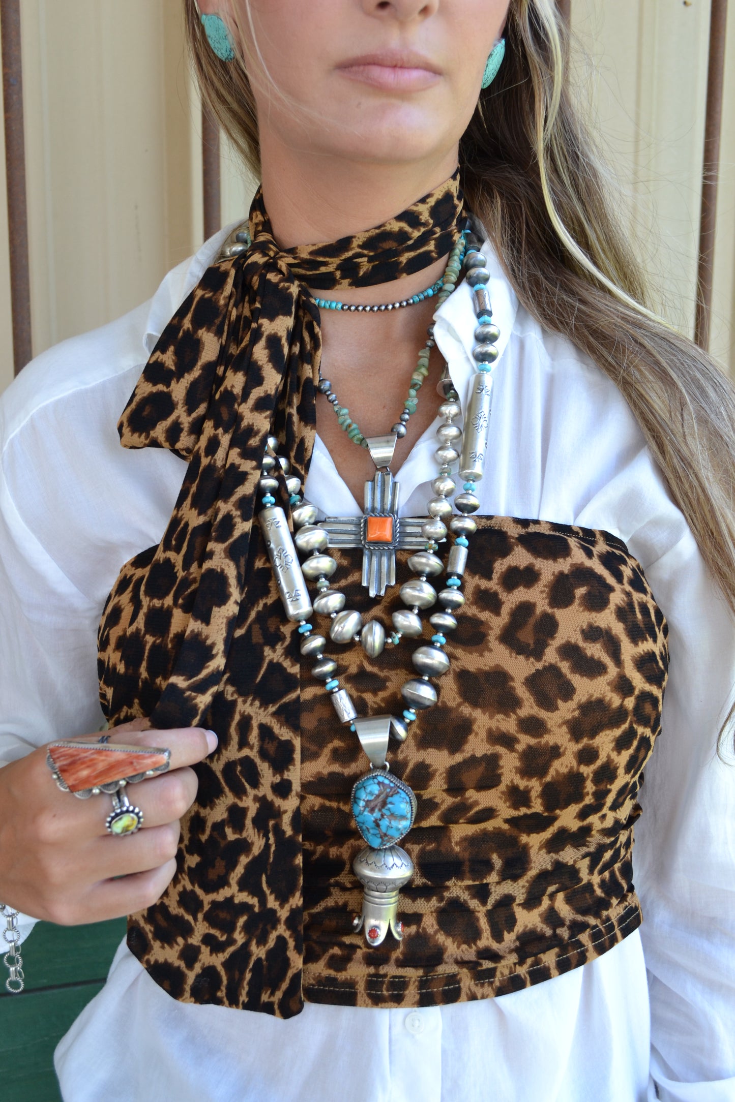 The Yori Orange Spiny Zia Pendant