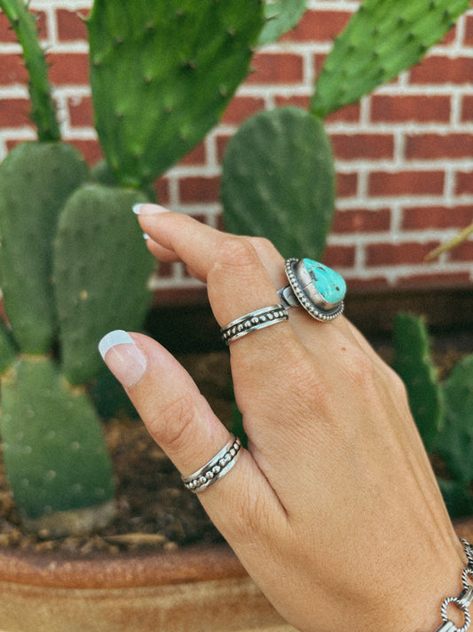 sterling silver ball stacking ring