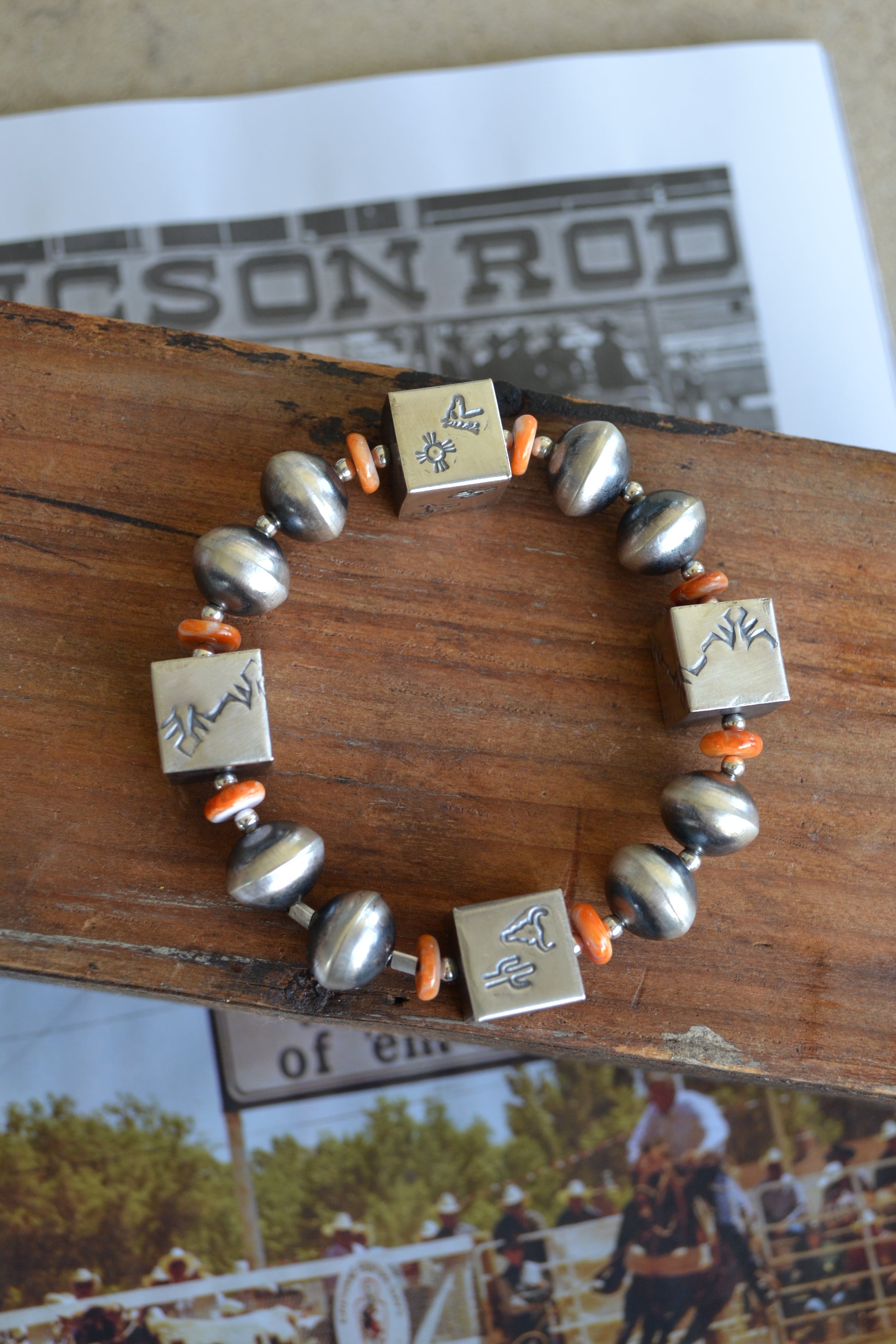 Sharon Cooley 14mm Navajo pearl bracelet 