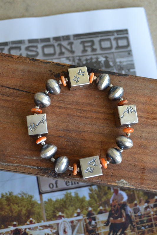 Sharon Cooley 14mm Navajo pearl bracelet 
