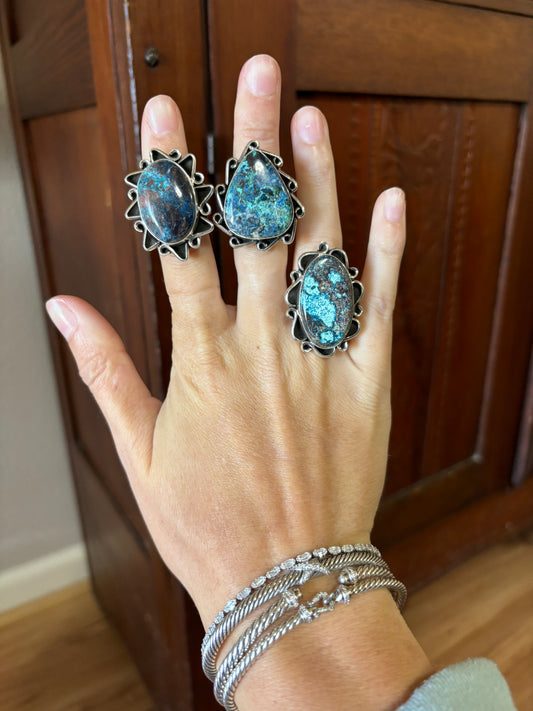 Chimney Butte's Daughter Turquoise rings
