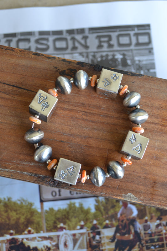 sharon cooley handmade navajo stretch bracelet
