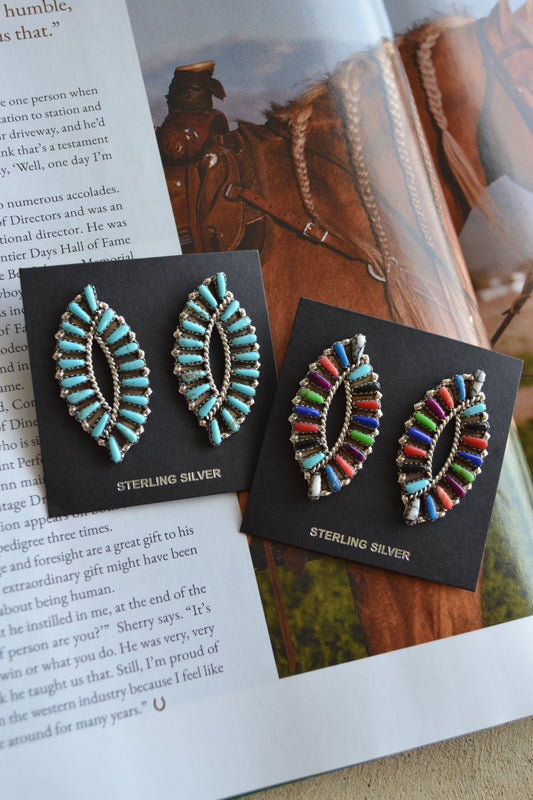 tamara benally turquoise cluster earrings