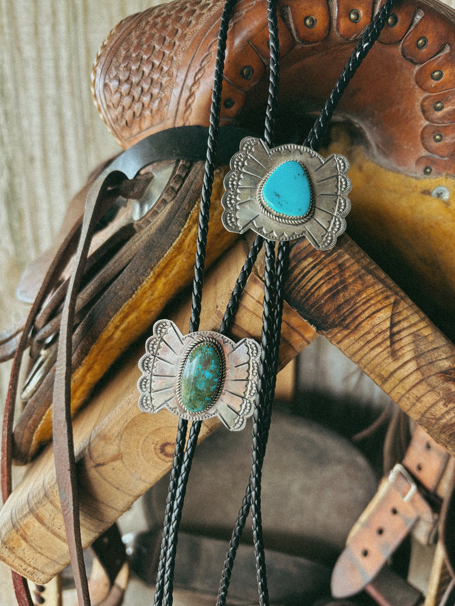 Turquoise bolo necklace 