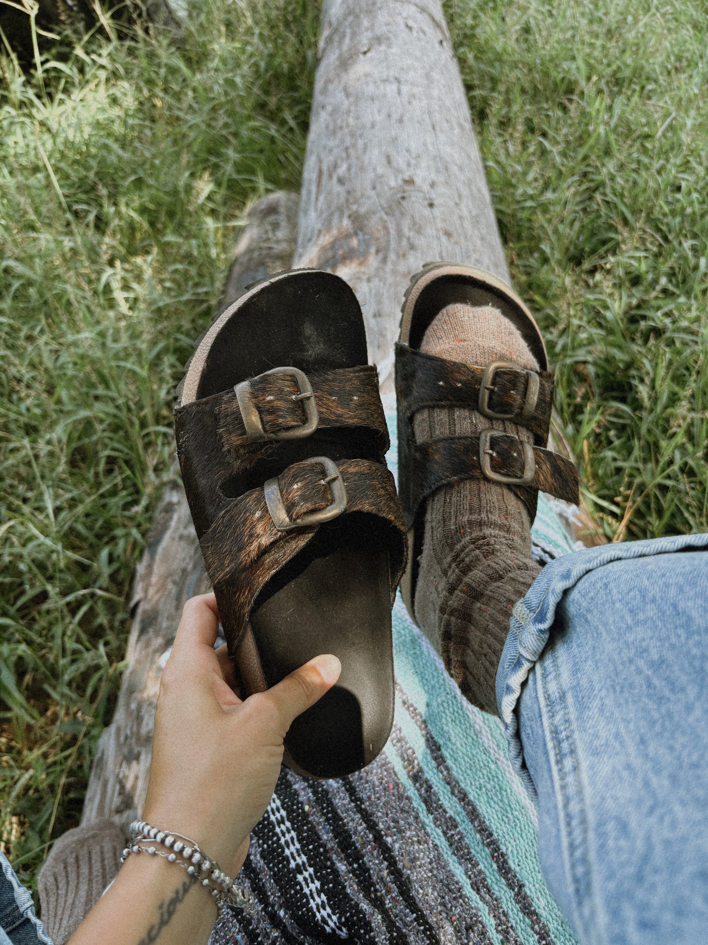 The Reno Cowhide Sandals