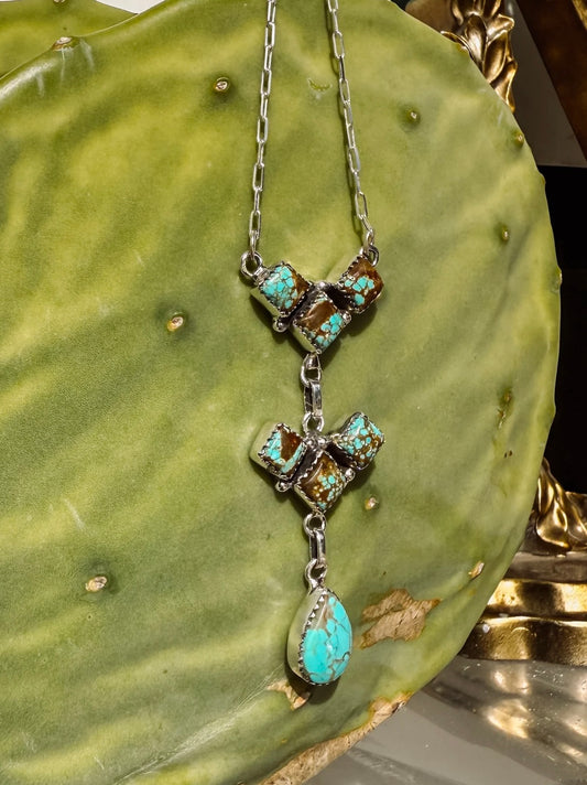 handmade turquoise lariat necklace