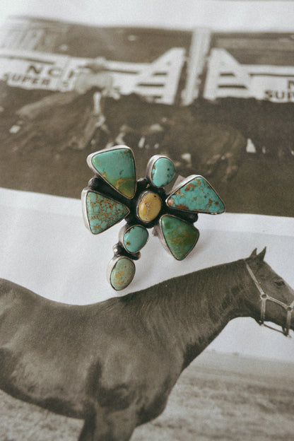 Annette Martinez turquoise dragonfly ring 