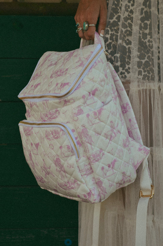 Pink cowgirl print backpack 