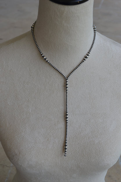sterling pearl graduated lariat necklace