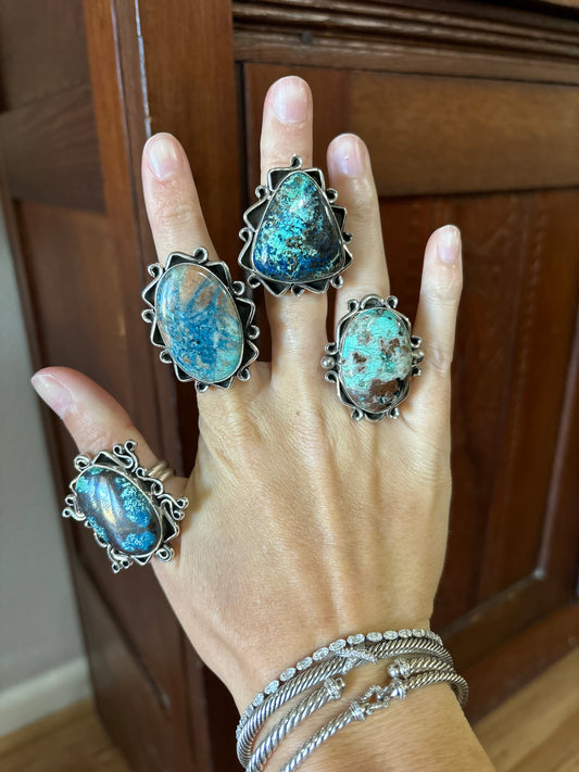 Chimney Butte’s Daughter Turquoise rings