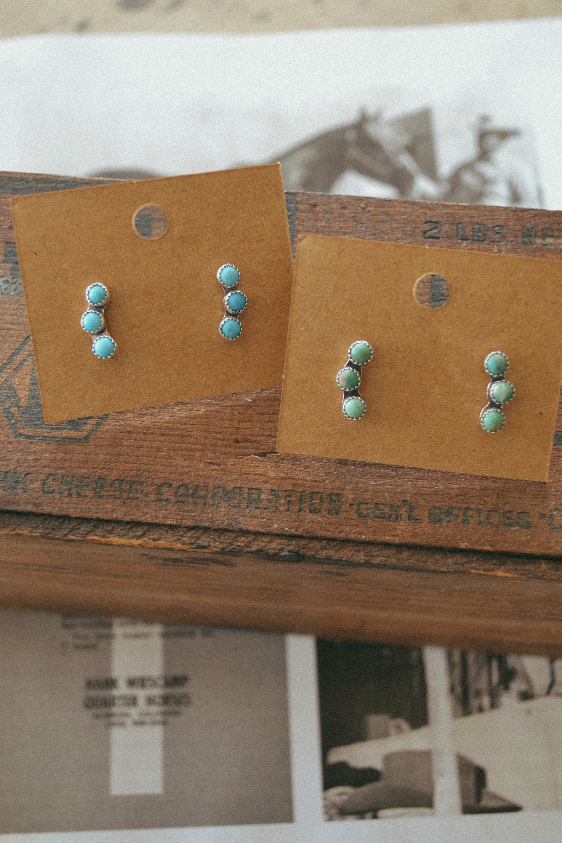 genuine turquoise ear crawler earrings