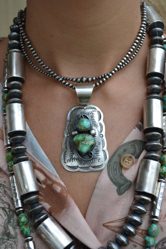 Chimney Butte double Sonoran stone pendant 