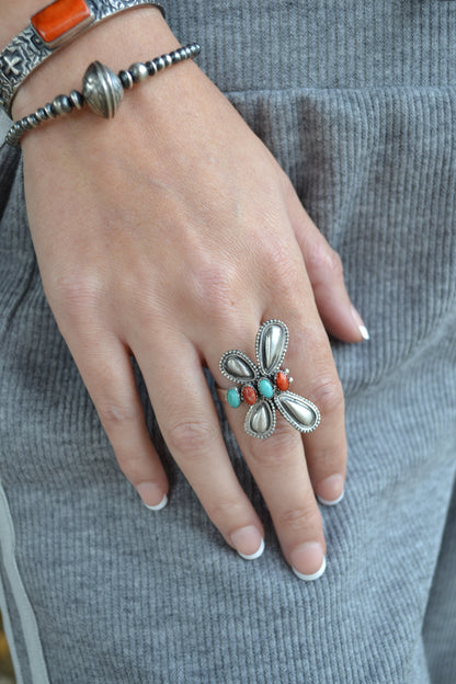The Libelula Adjustable Ring in Multi