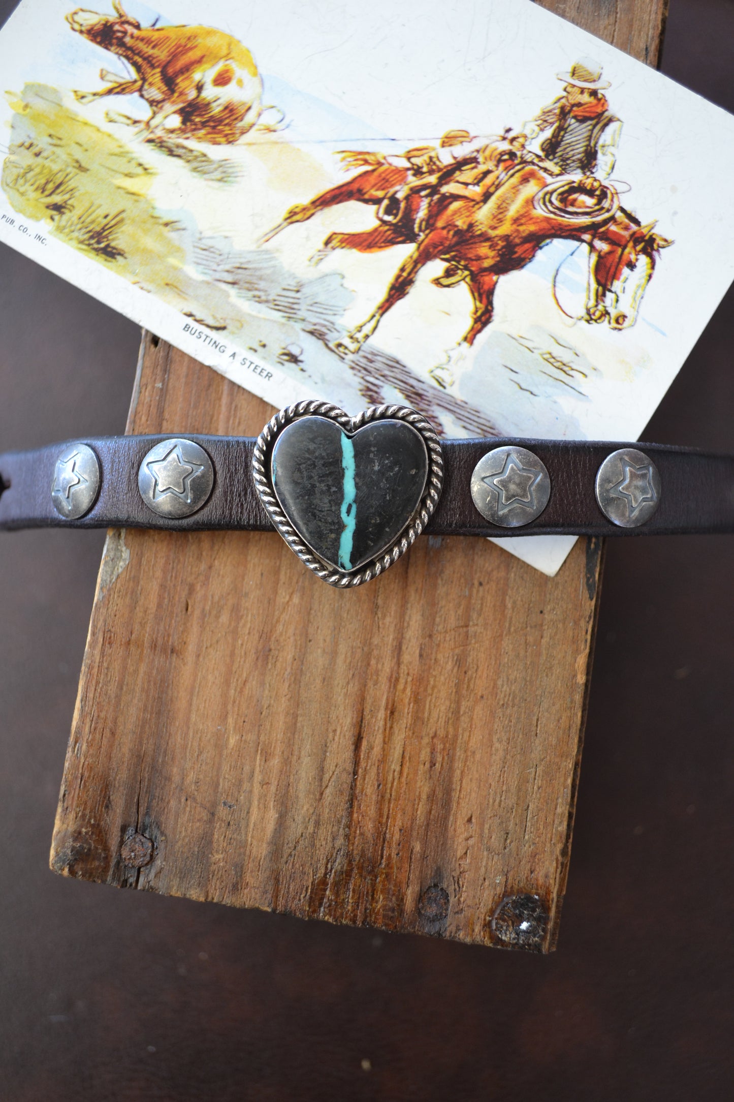 The Cordele Leather Heart Cuff