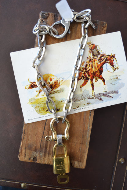 The Wyatt LV Lock Necklace