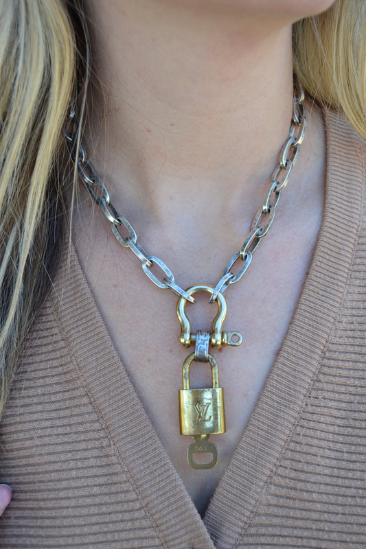 The Wyatt LV Lock Necklace