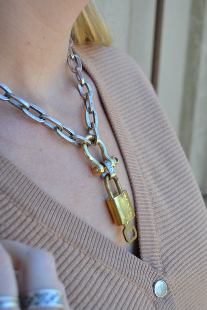 The Wyatt LV Lock Necklace