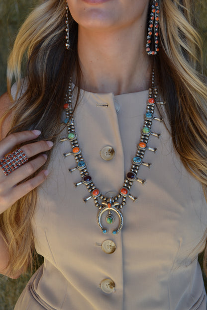 The Lonestar Multi Stone Squash Necklace Set