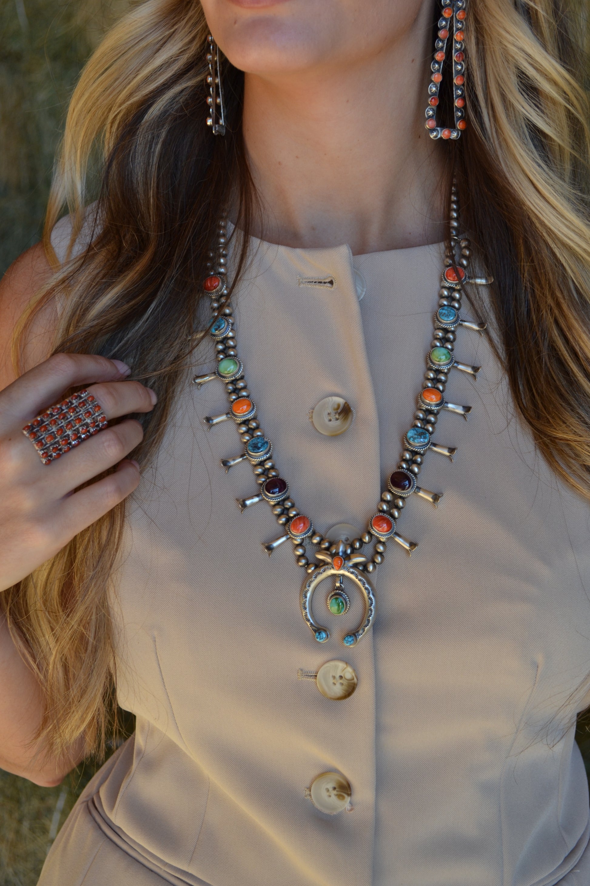 Thomas Francisco Navajo Multi Stone Squash Set