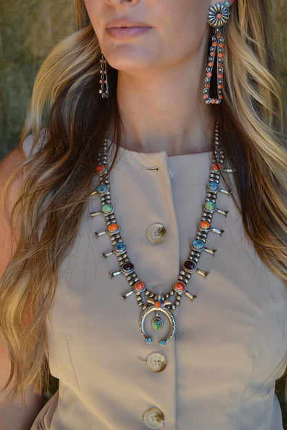 The Lonestar Multi Stone Squash Necklace Set
