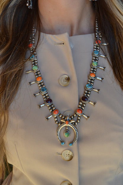 The Lonestar Multi Stone Squash Necklace Set