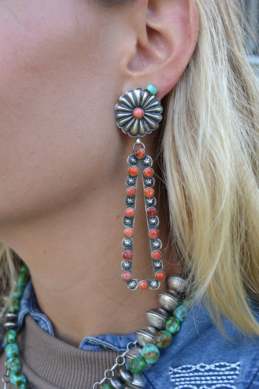 eugene charley spiny oyster dangle earrings