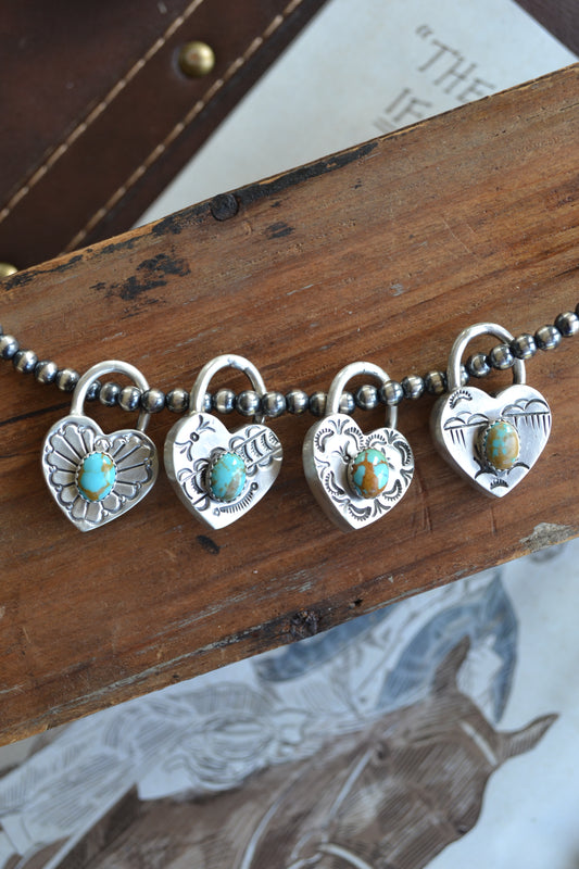 The Royce Turquoise Heart Pendants